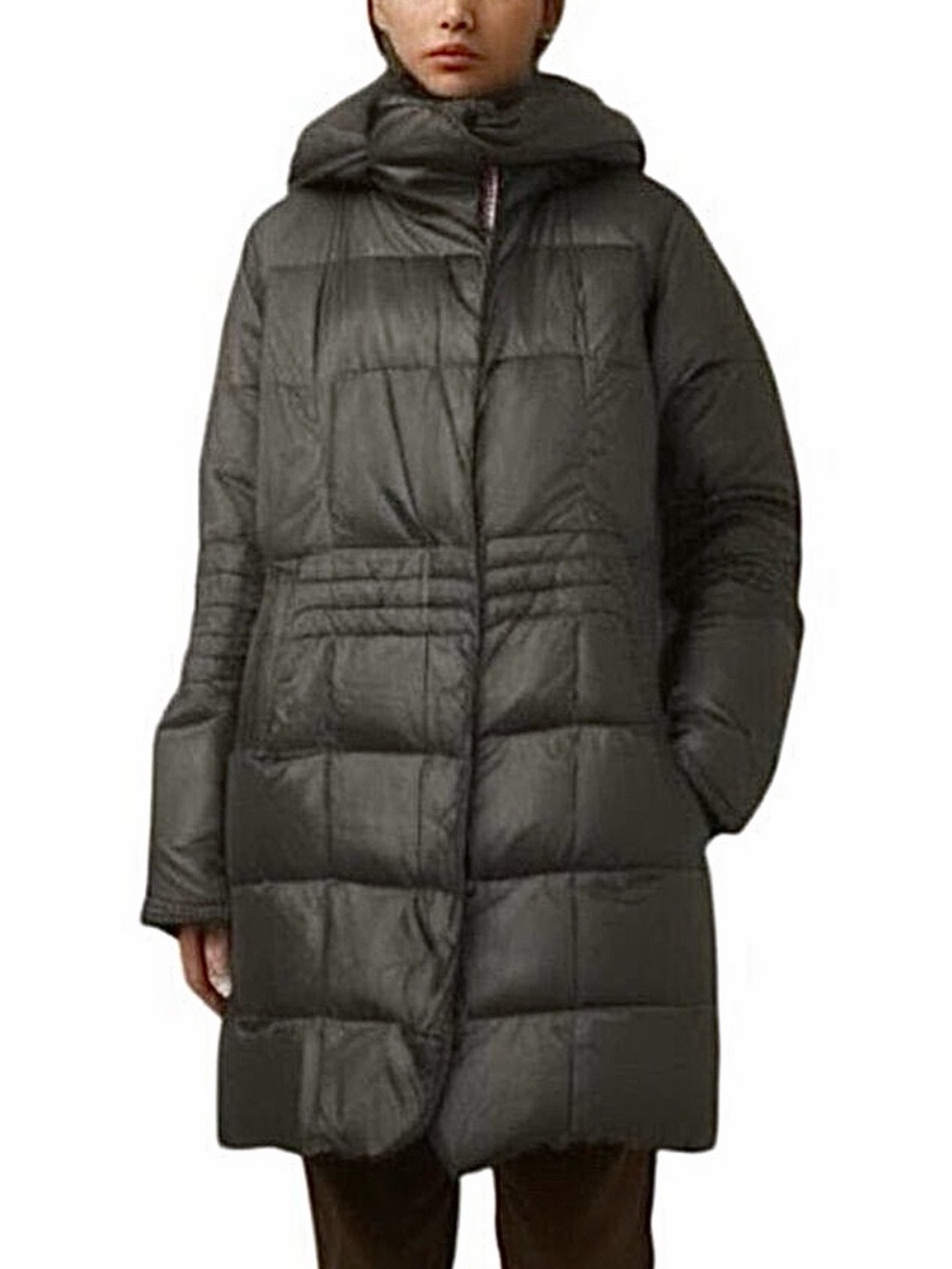 PAJAR Montreal grey green fur trim down parka winter coat M
